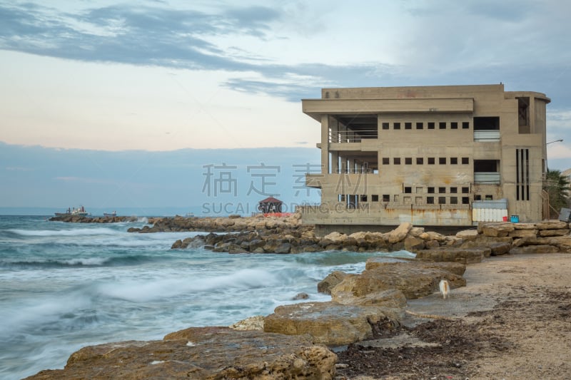 海法,海滩,散步道,蝙蝠,水,天空,美,水平画幅,云,沙子