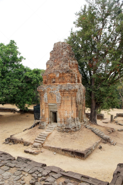 巴孔寺,高棉文明,垂直画幅,旅游目的地,建筑,柬埔寨,无人,古老的,建筑外部,户外