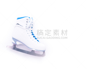 白色,溜冰鞋,新的,白色背景,冬季运动,花样滑冰,运动,图像,无人,水平画幅