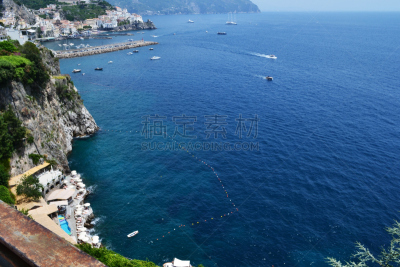 阿玛菲海岸,美,水平画幅,无人,瑟塔拉,树梢,当地著名景点,夏天,那不勒斯海湾,户外