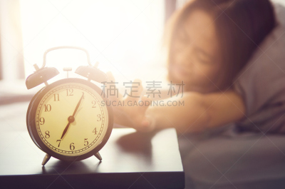 早晨,狂怒的,青年人,闹钟,小睡,紧迫,疲劳的,时间,机敏