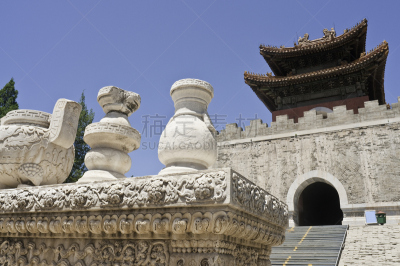过去,大理石,寺庙,宝塔,符号,河北省,清朝,陵墓,天空,神殿