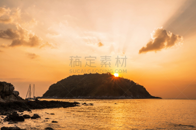 海洋,鸡尾酒,水,天空,水平画幅,沙子,夜晚,无人,夏天,日落