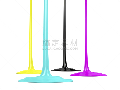 cmyk颜色 ,墨水,水滴,白色背景,撒出,染料,品红色,水平画幅,蓝色,背景分离