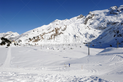 恩格尔伯格,滑雪缆车,自然,水平画幅,地形,雪,无人,滑雪运动,户外,瑞士