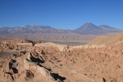 月亮谷,埃尔大北,利坎卡武尔火山,圣彼得阿塔卡马,阿塔卡马大区,阿塔卡马沙漠,南美,水平画幅,山,无人