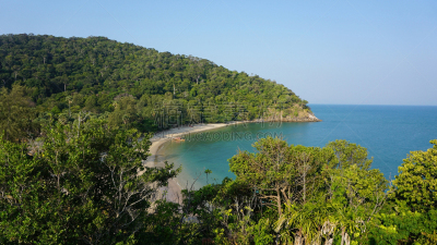 蓝塔岛,海岸线,甲米,国家公园,水平画幅,无人,夏天,异国情调,户外,泰国
