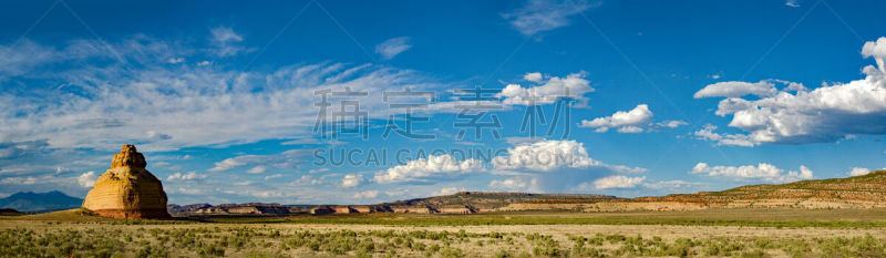 美国,全景,犹他,191号公路,岩石,天空,水平画幅,绿色,橙色