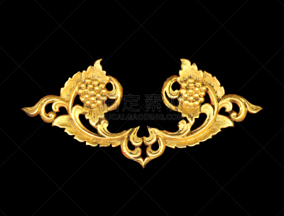 式样,黄金,涂料,木制,黑色背景,古董,边框,艺术,水平画幅,无人