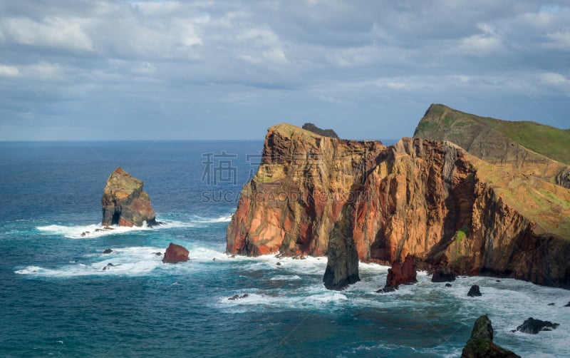 岩石,马德拉群岛,东,自然,水,悬崖,水平画幅,地形,无人,火山地形