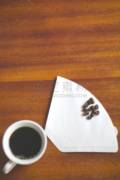 咖啡,纸,灯光技术,饮料,咖啡滤纸,杯,垂直画幅,饮食,食品,图像
