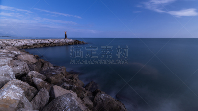 海港,埃斯特波纳,暗色,云景,长的,橙色,岩石,夏天,户外,天空