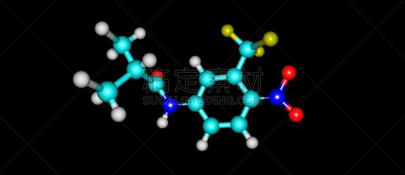 分子结构,黑色背景,分离着色,替代疗法,辅导讲座,前列腺,水平画幅,癌症,绘画插图,氢