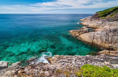 安达曼海,海景,视角,柯大寨大队,斯米兰群岛,攀牙府,普吉岛,天空,沙子,夏天