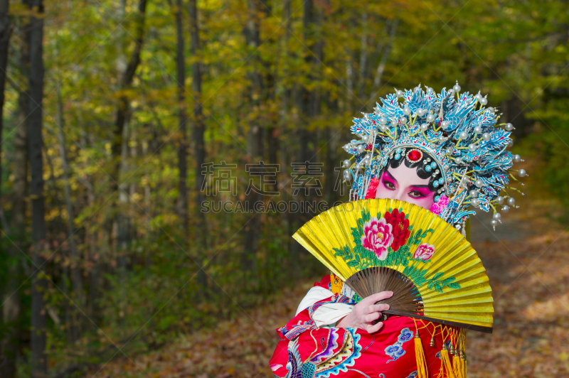 表演者,户外,秋天,加拿大,多伦多,歌剧,京剧演员,中国戏曲,演员,姿态