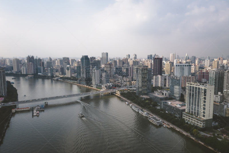 都市风景,广州,建筑业,著名景点,无人机,河流,户外,天空,建筑,市区