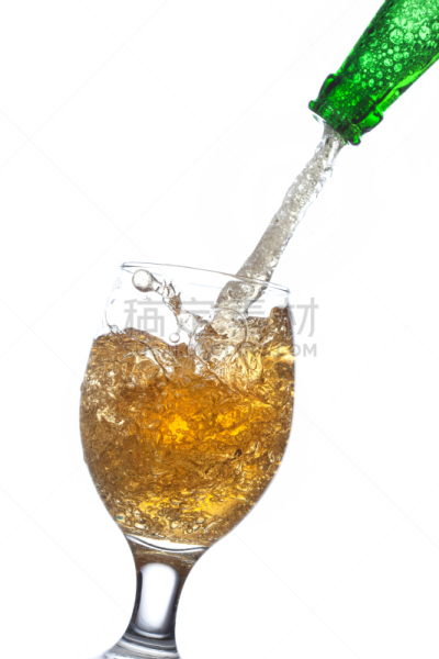 玻璃杯,比尔,白色背景,分离着色,撒出,垂直画幅,咖啡馆,湿,果汁,水滴