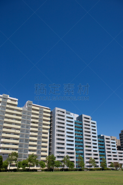 幕张市,居住区,千叶县,公寓,房屋,垂直画幅,摩天大楼,图像,建筑业