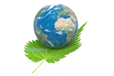 环境,叶子,行星,地球形,概念,白色背景,未来,全球通讯,环境保护,全球变暖