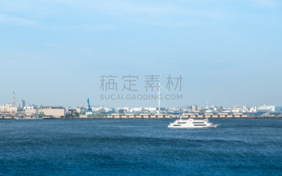 横滨,乘船游,船,海湾,台场,客轮,水,公园,水平画幅,海港