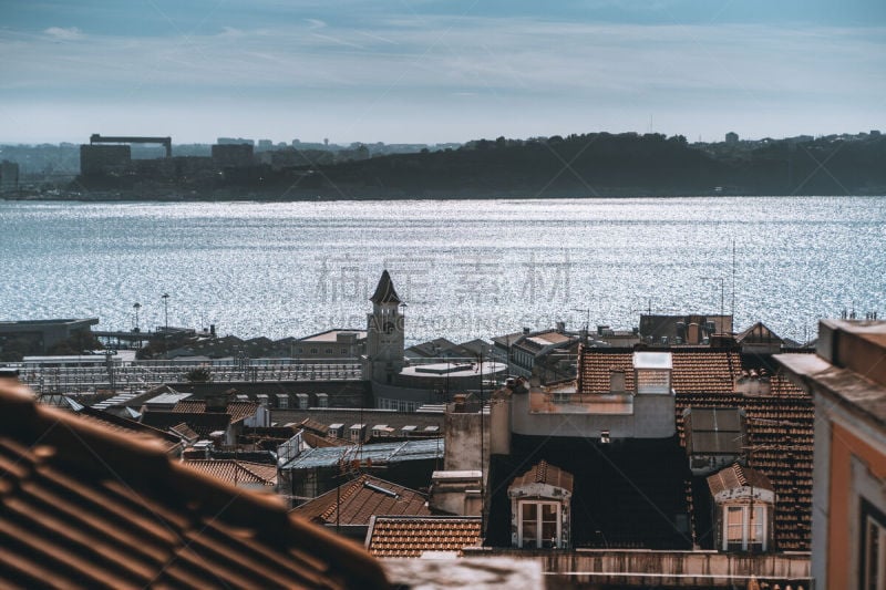 都市风景,塔霍河,里斯本,城市生活,旅途,远距离,瓷砖,海岸线,窗户,瓦