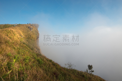 清莱府,国家公园,泰国,哈格尔山脉,丘陵起伏地形,月球,天空,水平画幅,云,山