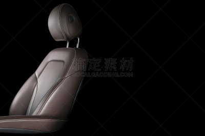 交通工具内部,汽车,舒服,座位,皮革,室内,白色,部分,大特写,缝纫