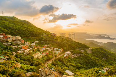 九份,乡村,福建省,水,美,褐色,水平画幅,山,海港,异国情调