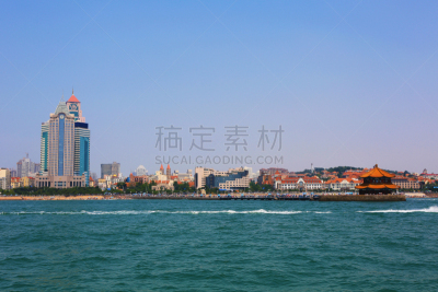 青岛海滩,海滩,青岛,架柱桥,水,美,水平画幅,沙子,夜晚,海港