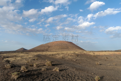 岩石,加那利群岛,兰萨罗特岛,火山地形,西班牙,环境,云,无人迹,天气,灰