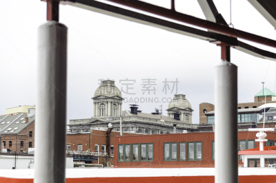 城市天际线,缅因州,滨水,波特兰,水平画幅,无人,海港,夏天,户外,城市