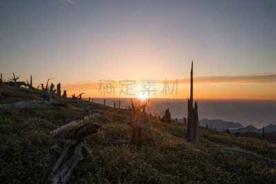 黎明,奈良县,山口,日本,ohdaigahara,天空,美,里山,休闲活动,水平画幅