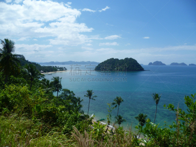 巴拉望,菲律宾,海洋,爱妮岛,天空,海滩,旅游目的地,水平画幅,无人,户外