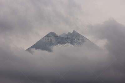 山顶,云,自然,水平画幅,山,无人,2015年,环境,墨拉皮火山,户外