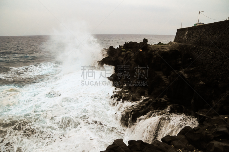 力量,波形,飓风,水,天空,风,暴风雨,水平画幅,火山地形,大西洋群岛