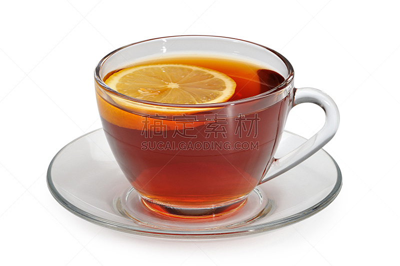 茶碟,玻璃,柠檬,杯,茶,水,水平画幅,无人,饮料,成品