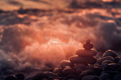 石头,圆石滩,水,天空,灵性,休闲活动,旅行者,夏天,海岸地形