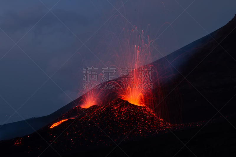 喷泉,熔岩,埃特纳火山,西西里,水平画幅,山,2014年,机场,制造