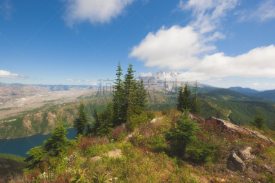 徒步旅行,城堡,阿达曼山,圣海伦火山,华盛顿州,天空,留白,水平画幅,雪,无人