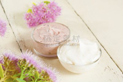 健康保健,奶油,叶子,厚的,多样,化妆用品,乡村风格,背景,护手霜,商品