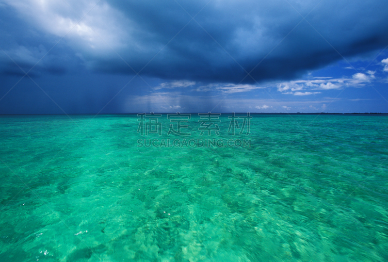 泻湖,雷雨,水,天空,风,暴风雨,水平画幅,无人,夏天,偏远的