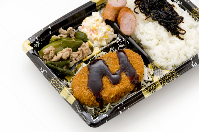 牛肉,日本,炸丸子,午餐盒,蔬菜,炸制食物,食品,酱汁,盒装午餐,白米