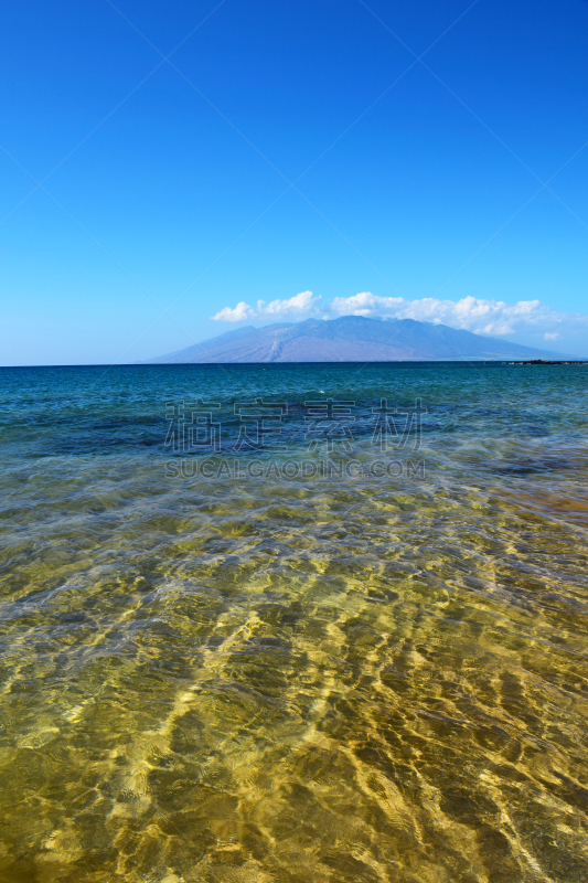 毛伊岛,海滩,阿罗哈,红岩石,垂直画幅,水,天空,美,度假胜地,沙子