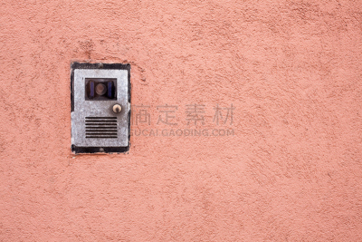 内部通信系统,墙,红色,门铃,水平画幅,银色,易接近性,户外,金属,安全