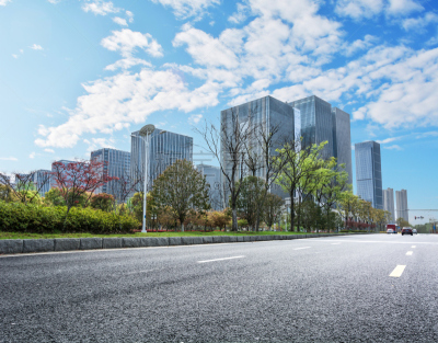 现代,建筑外部,办公室,天空,水平画幅,无人,斑马,交通,户外,都市风景