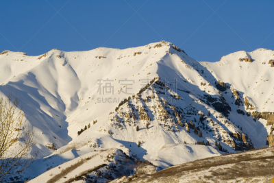 哥山,美国西部,度假胜地,水平画幅,雪,无人,户外,非凡的,犹他,戏剧性的景观