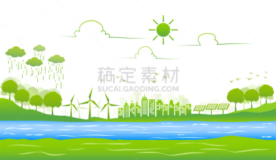 环境,环境保护,绘画插图,城市,概念,矢量,绿色,生物学,商务,风
