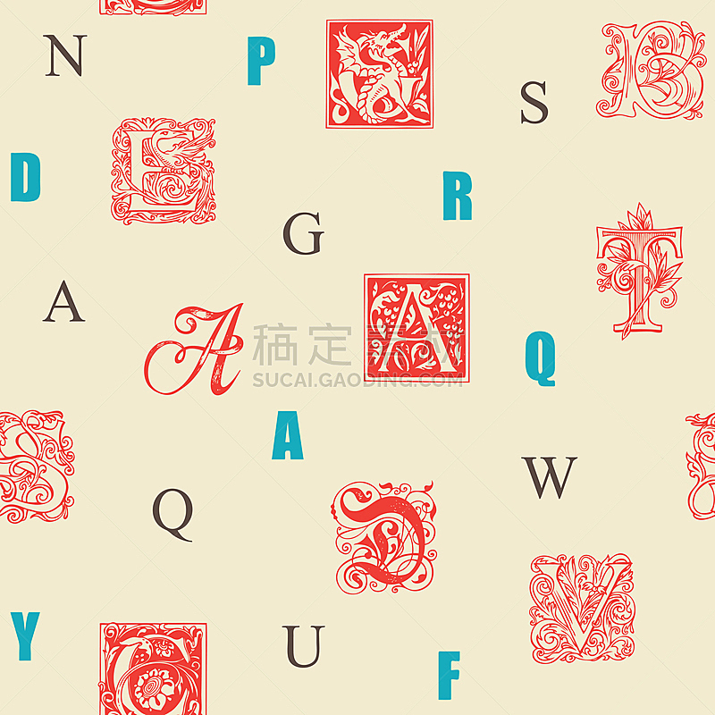 大写字母,四方连续纹样,文字,纹理效果,英语,字母,纺织品,复古风格,巴洛克风格,现代