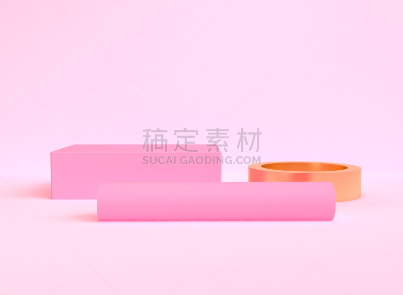 三维图形,几何形状,绘画插图,极简构图,抽象,粉色,时髦的,背景,一个物体