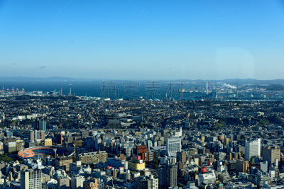 横滨,横滨高速铁路,体育场,天空,横滨球场,水平画幅,无人,户外,天文台,都市风景